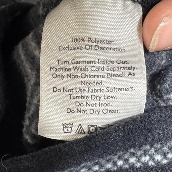 Eddie Bauer Geometric Stripe Fleece Quarter Zip Hoodie Women's Medium Pullover - Picture 6 of 6